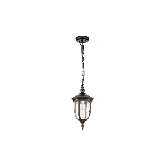 Cleveland 1-Light Small Chain Lantern in Weathered Bronze