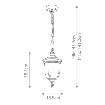 Elstead Cleveland 1 Light Small Chain Lantern