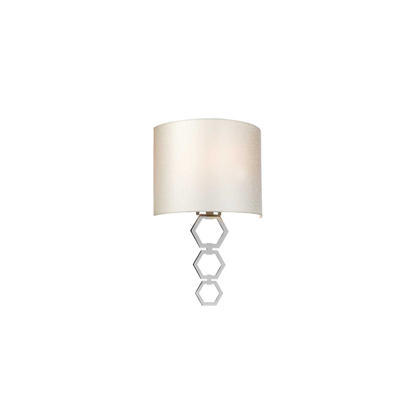 Clark 1-Light Wall Light with Ivory Faux Silk Shade