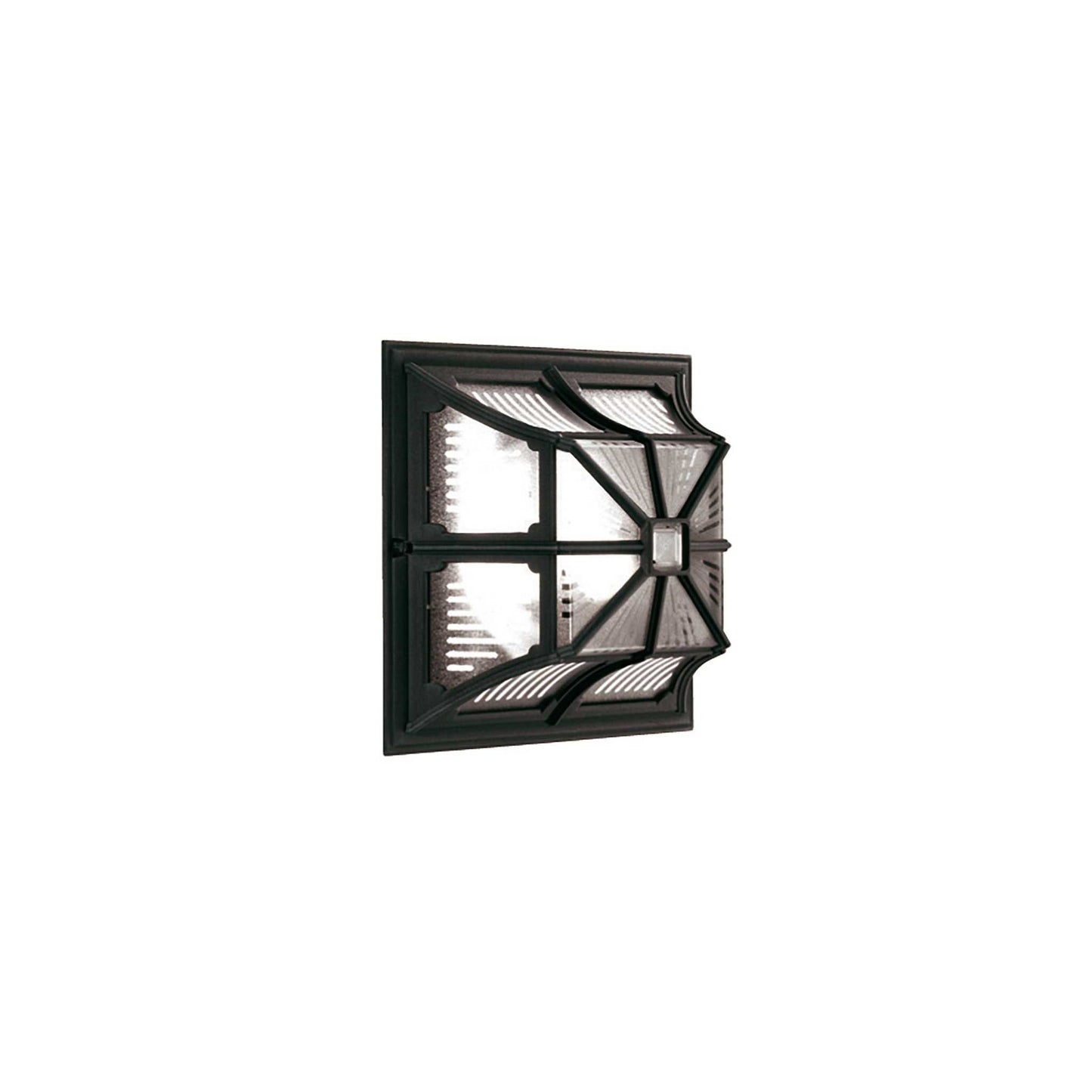 Chapel 1-Light Flush Lantern in Black