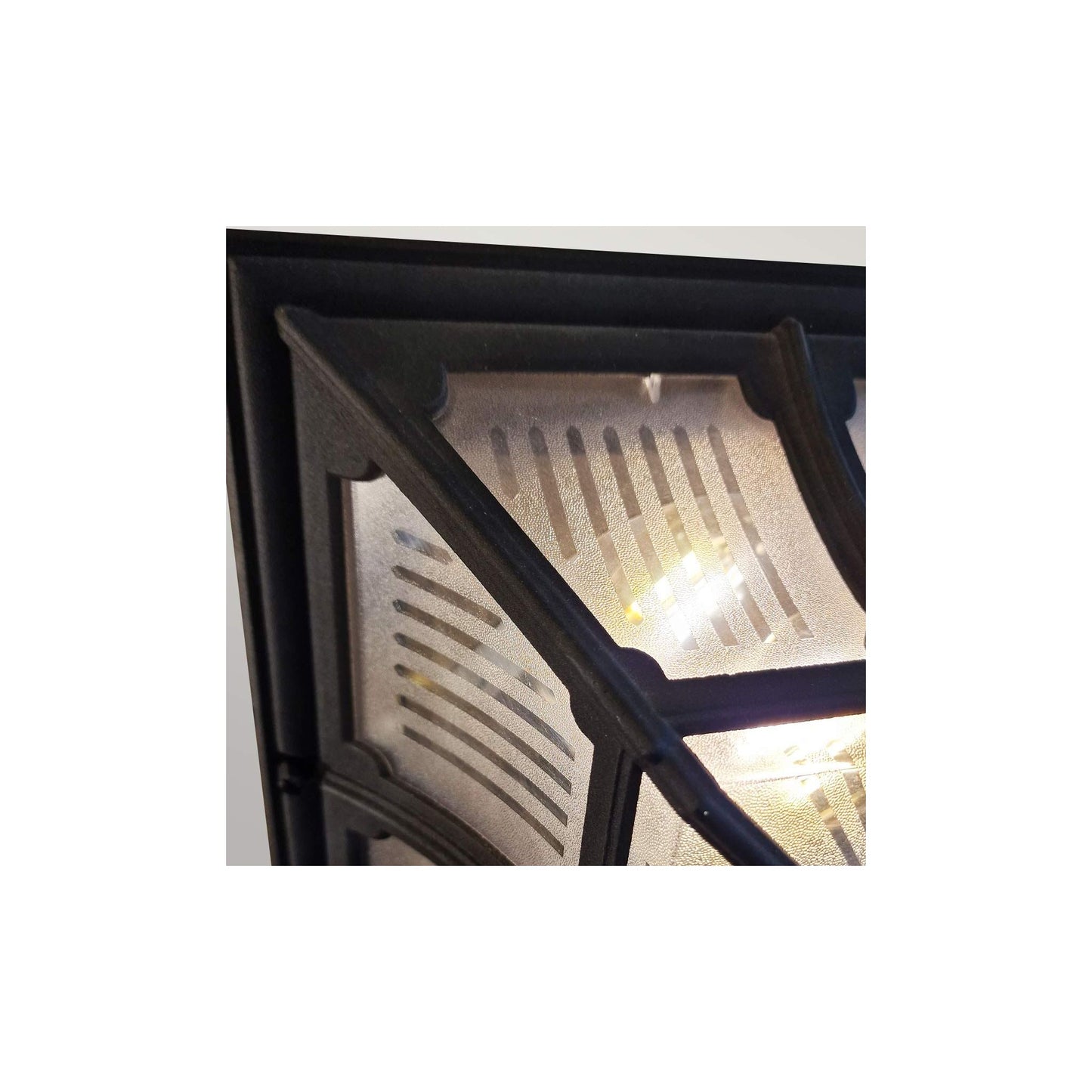 Chapel 1-Light Flush Lantern in Black