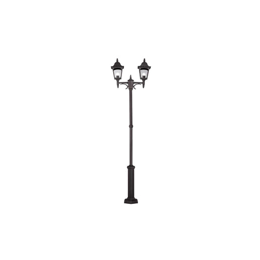 Chapel 2-Light Twin Post in Black