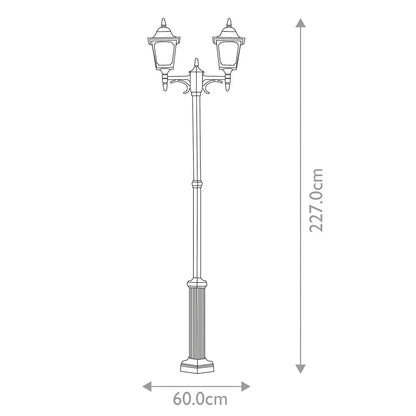 Elstead Chapel Twin Lantern Post Light