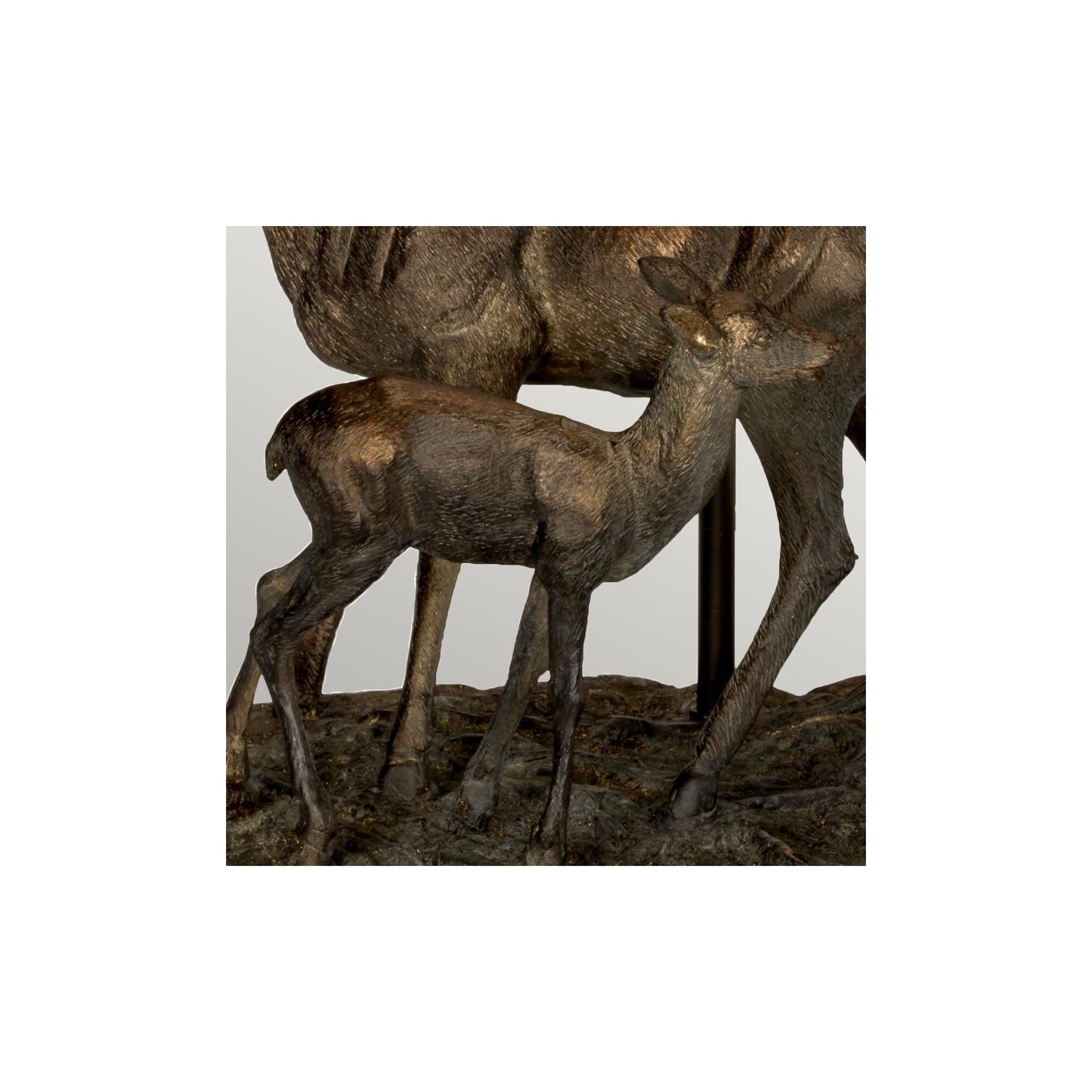 Amelia 1-Light Table Lamp in Bronze Patina with Natural Oval Shade