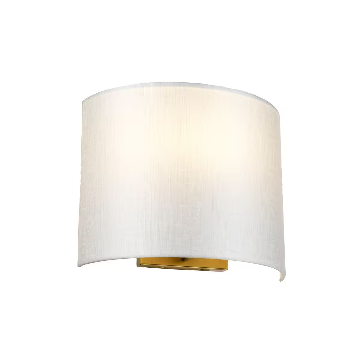 Cooper Curved Wall Light with Ivory Shade