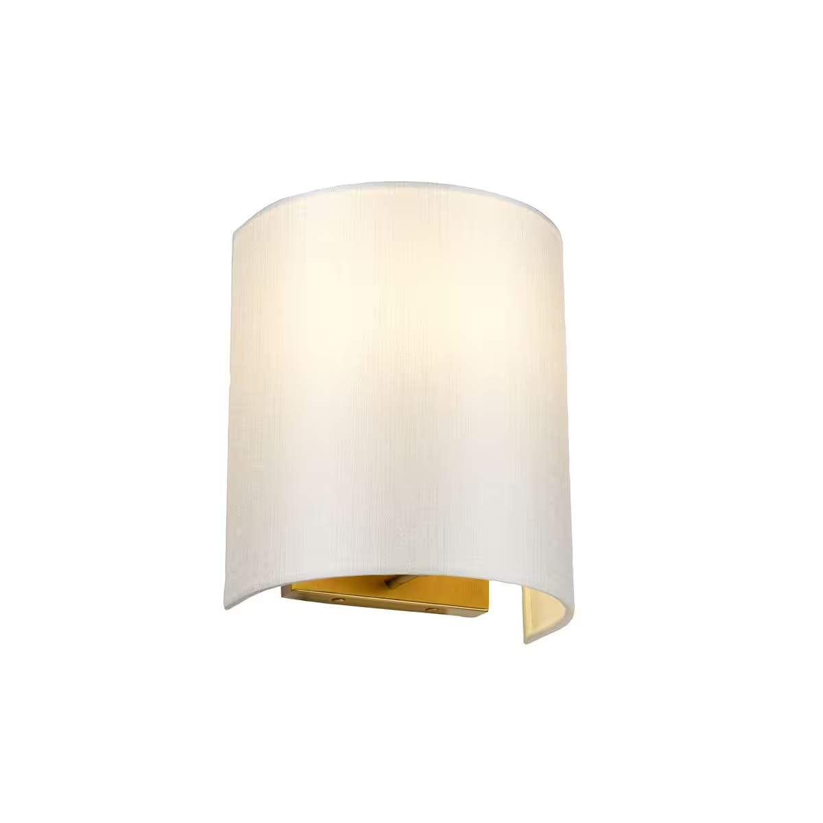Cooper Curved Wall Light with Ivory Shade
