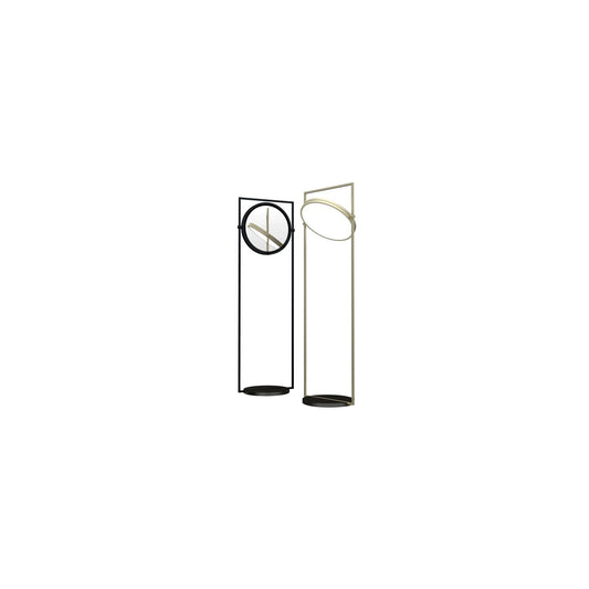 Dorian FL LED Floor Lamp with Satin White Diffuser & Smoke Mirror