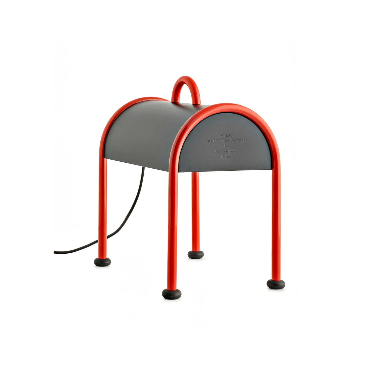 Valigia Table & Floor Lamp in Black & Red