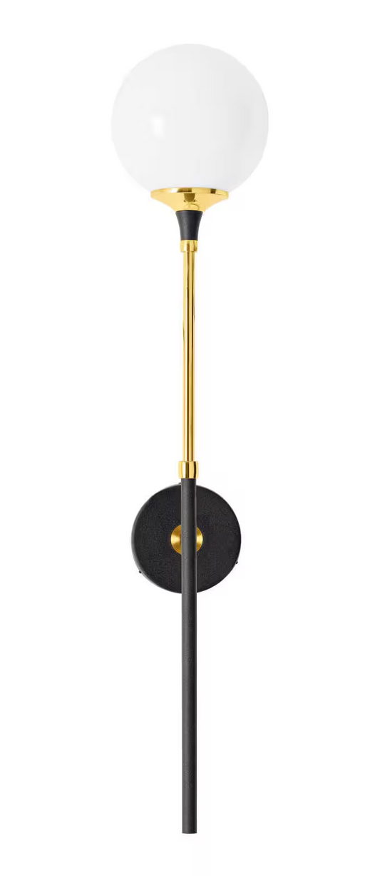Galassia Single Wall Light in Gold & White