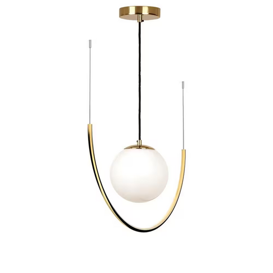 Gaudi Single-Chain Pendant with White Glass