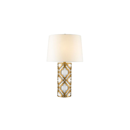 Arabella 1-Light Table Lamp with White Shade