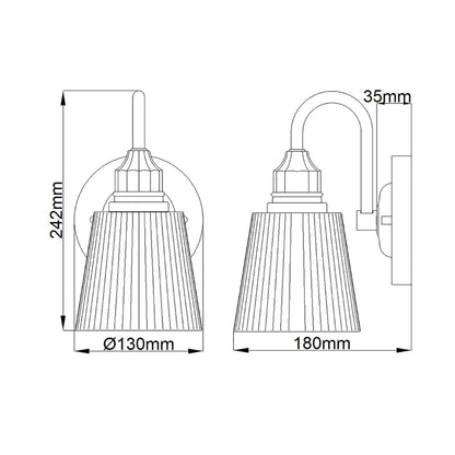 Quintiesse Addison Bathroom Wall Light