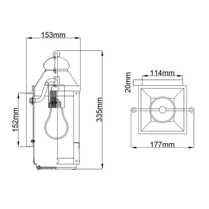 Quintiesse Anchorage Wall Lantern