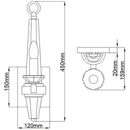 Quintiesse Ascher Two-Light Wall Light