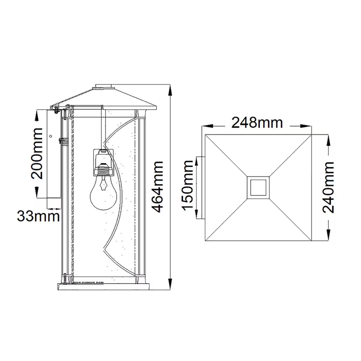 Ashbern 1-Light Wall Lantern