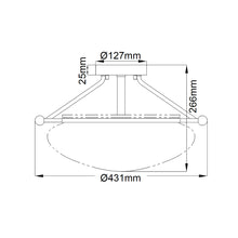Quintiesse Belle 3-Light Semi-Flush Ceiling Light