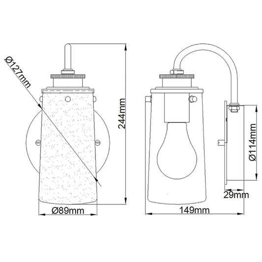 Quintiesse Braelyn 1-Light Wall Sconce