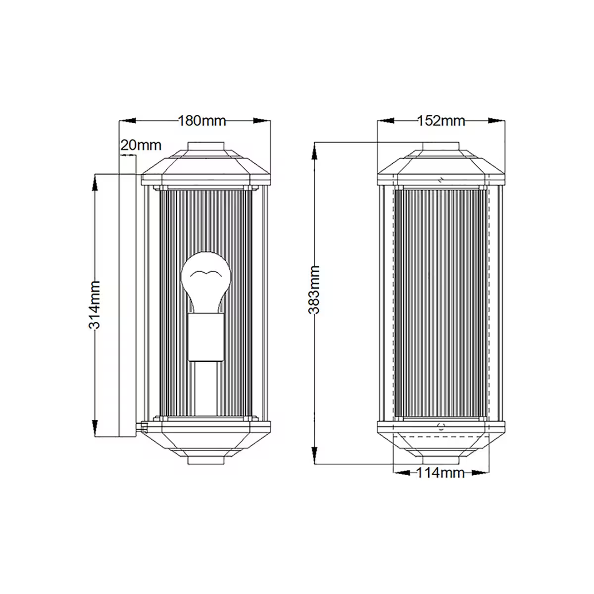 Castelle 1-Light Wall Lantern