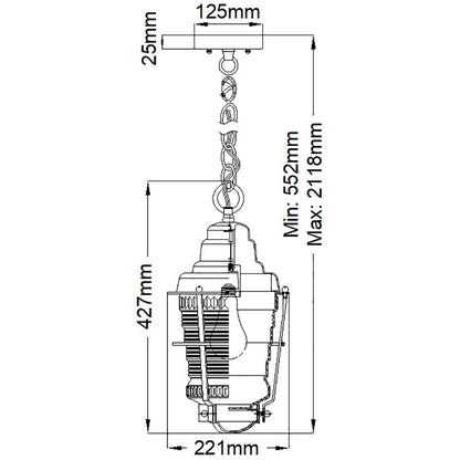 Quintiesse Chance Harbor Outdoor Pendant Lantern