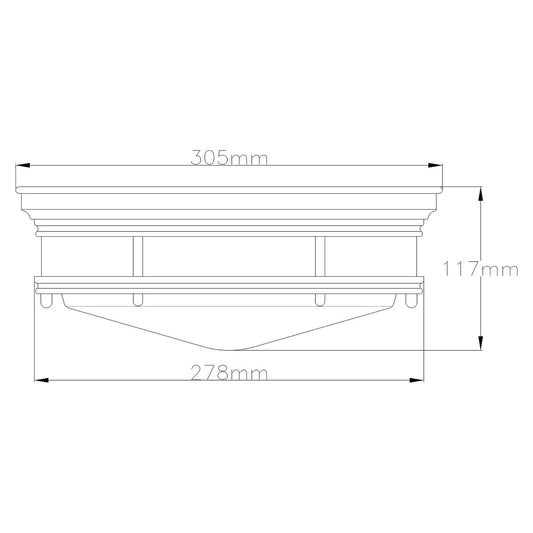 Quintiesse Hadrian 2-Light Flush Ceiling Light