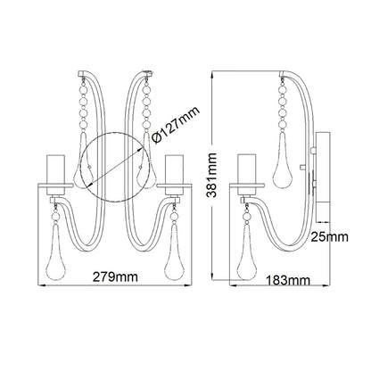 Quintiesse Karlee Decorative Wall Light
