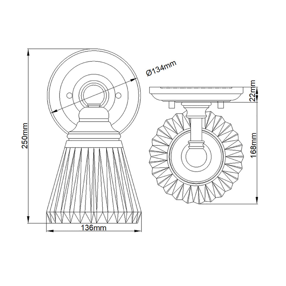 Quintiesse Keynes Bathroom Wall Light