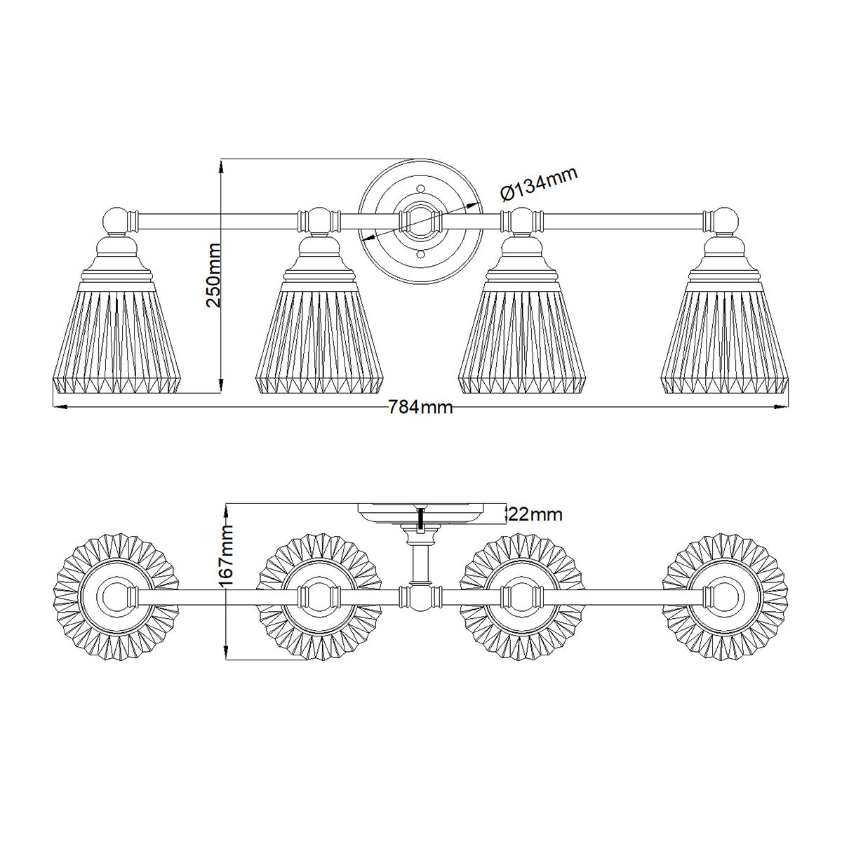 Quintiesse Keynes Bathroom Wall Light