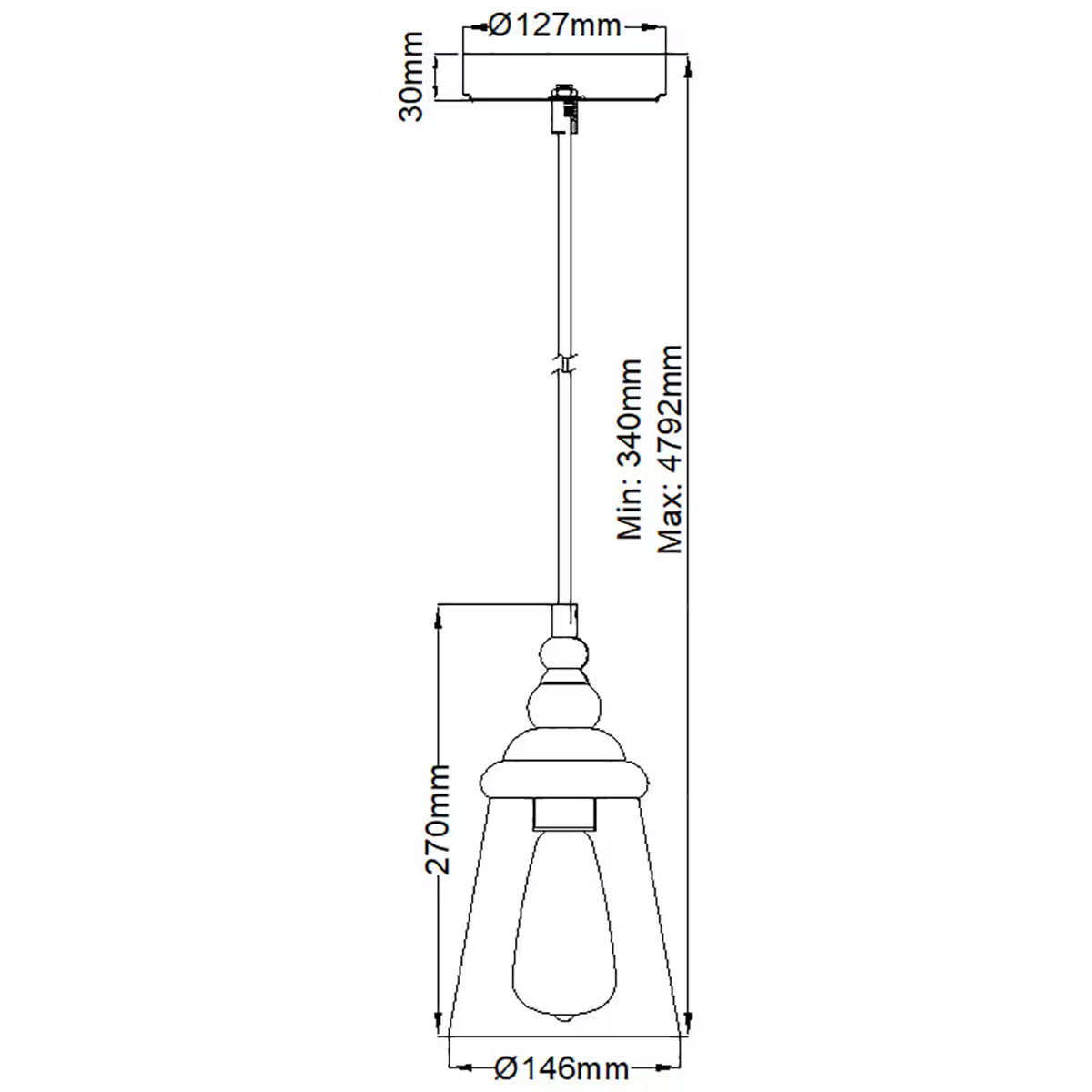 Loras 1-Light Mini Pendant