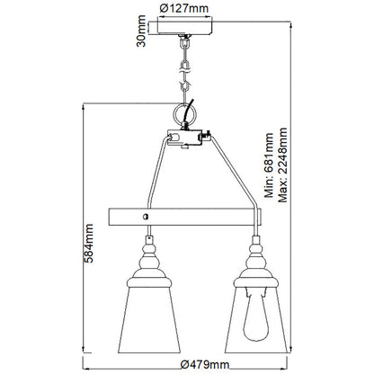 Quintiesse Loras Three-Light Pendant