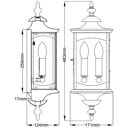 Market Square 2-Light Wall Light
