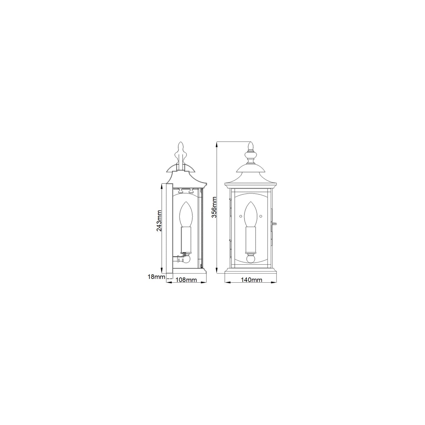 Market Square 1-Light Wall Light in Oil Rubbed Bronze