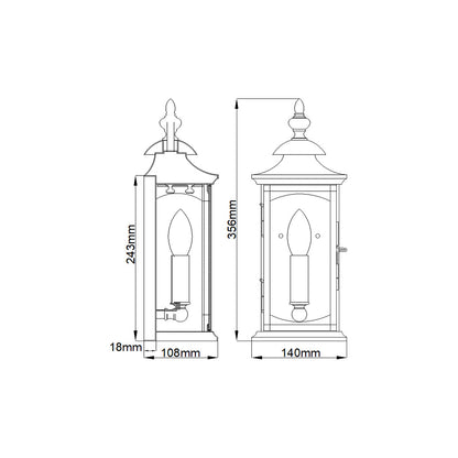 Quintiesse Market Square Outdoor Wall Lantern