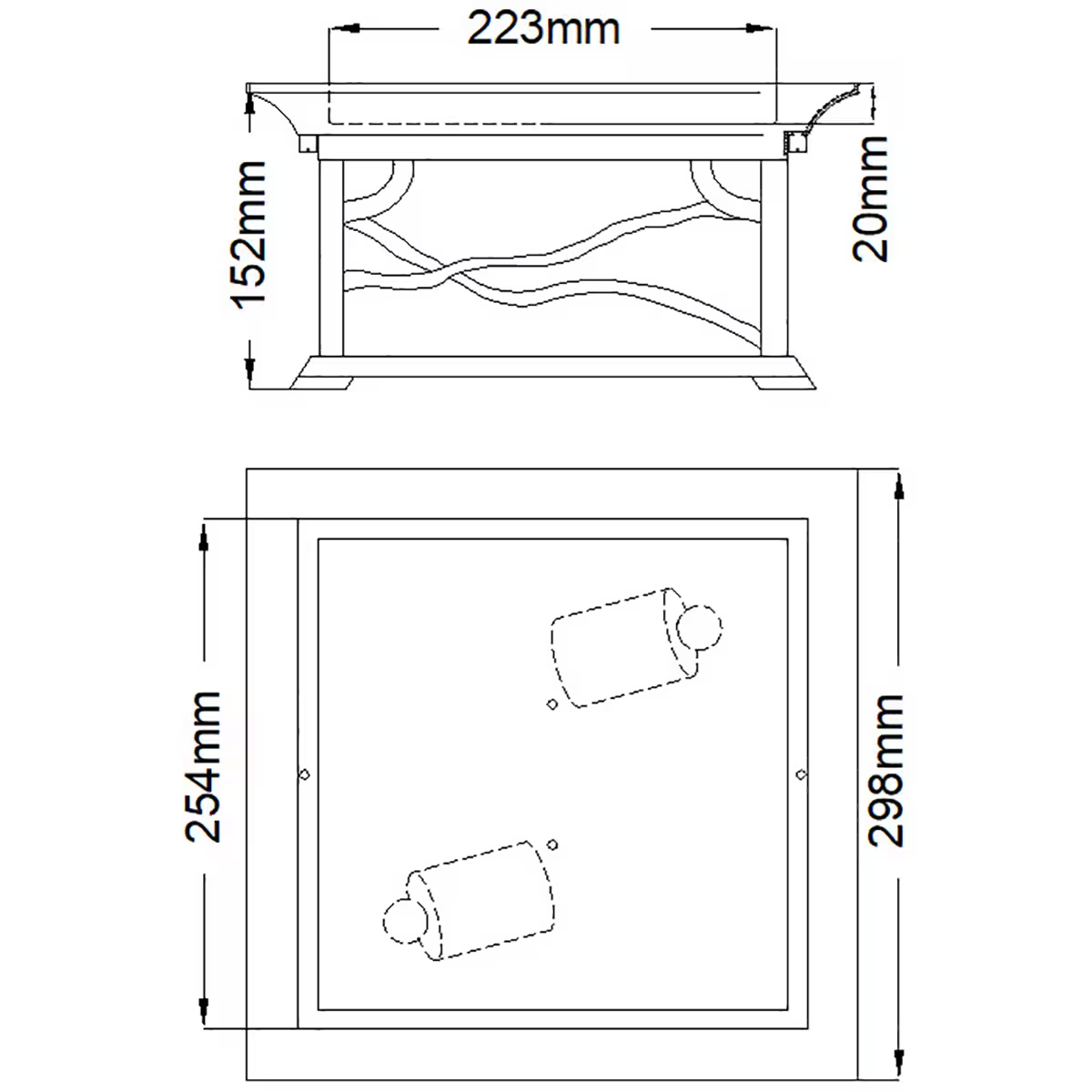 Morris 2-Light Flush Mount