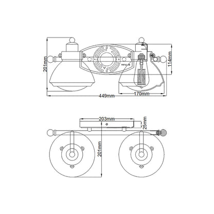 Quintiesse Scholar Two-Light Wall Light