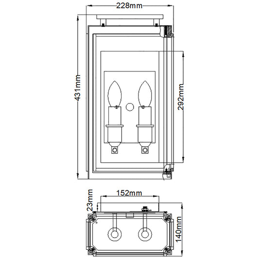 Quintiesse Sutcliffe Wall Lantern