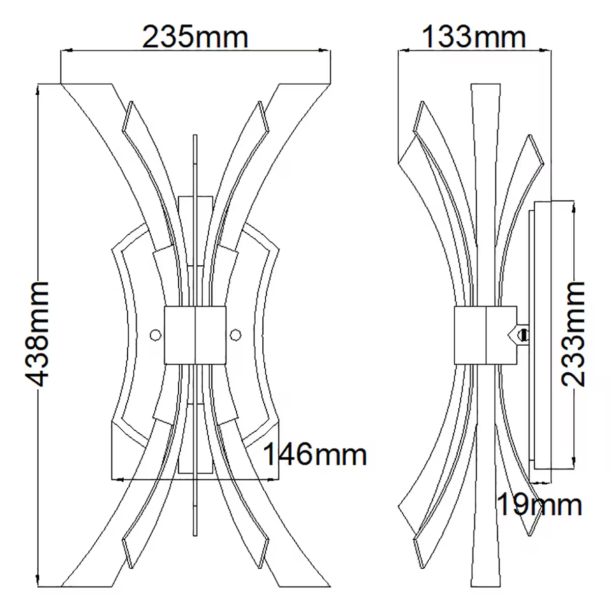 Vida 2-Light Wall Light