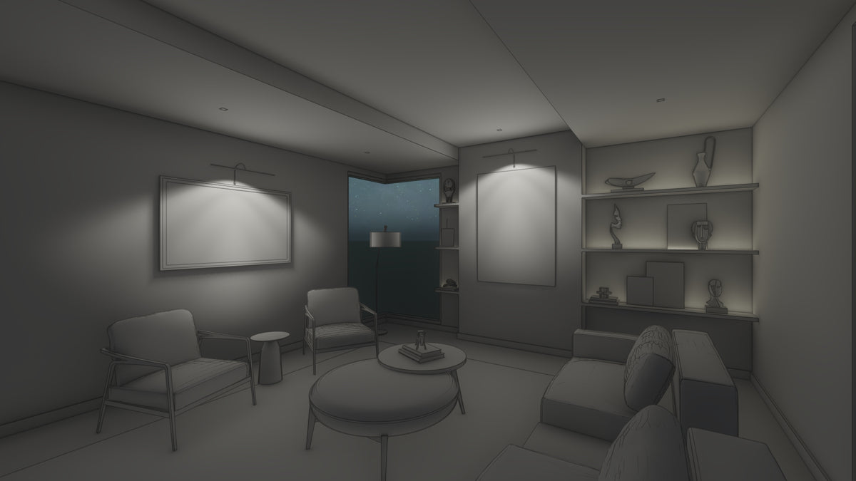 Picture light mounting