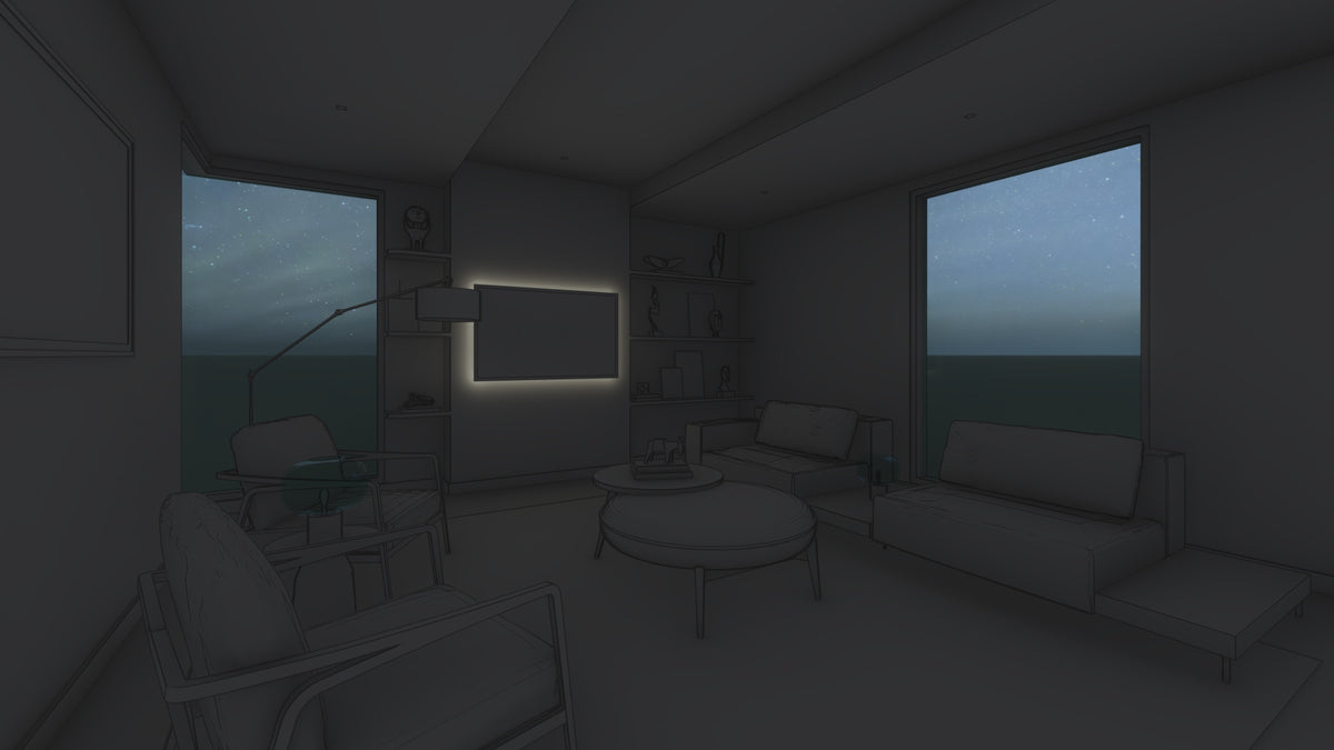 Bias lighting behind tv