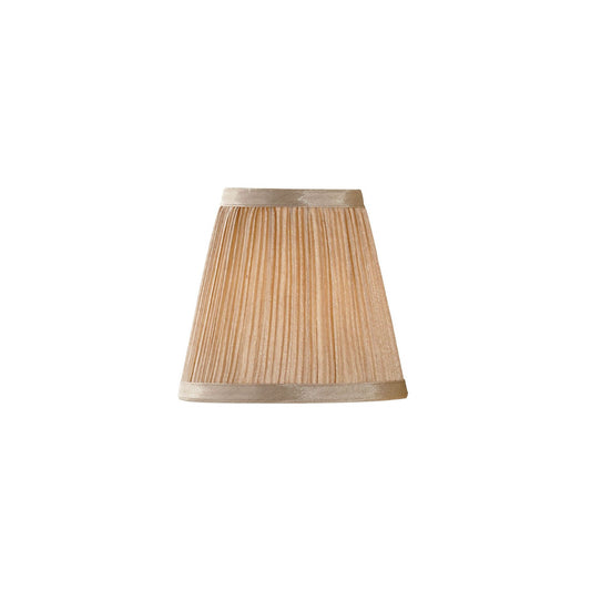 Clip Shades Mushroom Pleat Gold Chiffon Candle Shade