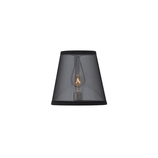 Ascher Clip shade in Black Organza