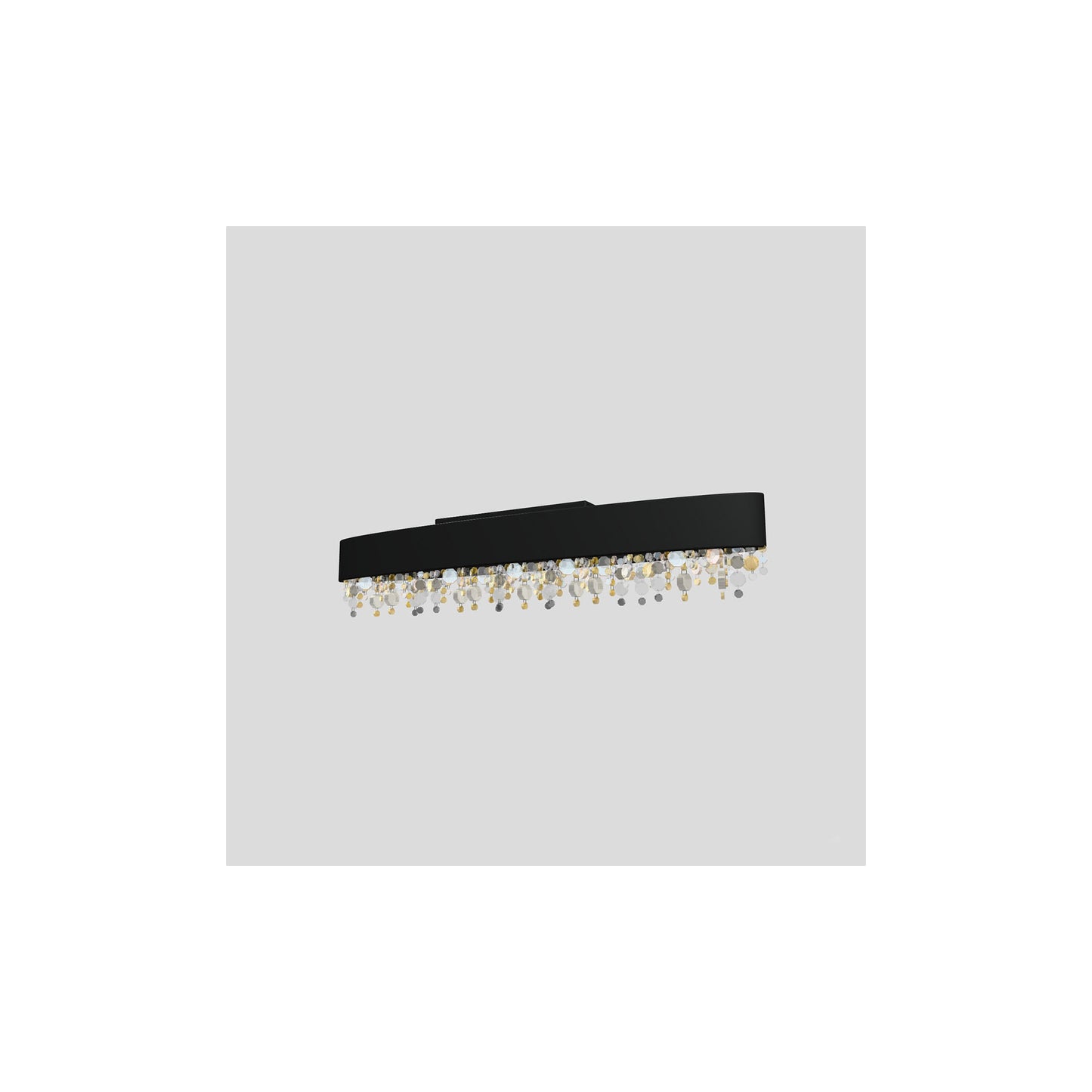 Ola PL6 OV 160 LED Large Oval Ceiling Light with Colored Glass