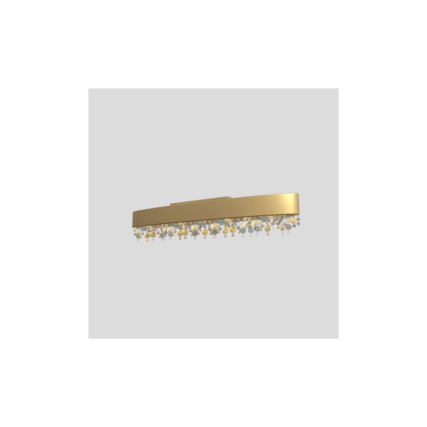 Ola PL6 OV 160 LED Large Oval Ceiling Light with Colored Glass