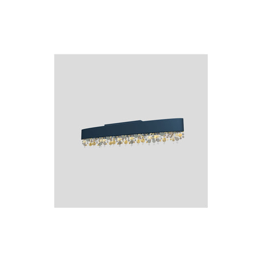 Ola PL6 OV 160 LED Large Oval Ceiling Light with Colored Glass