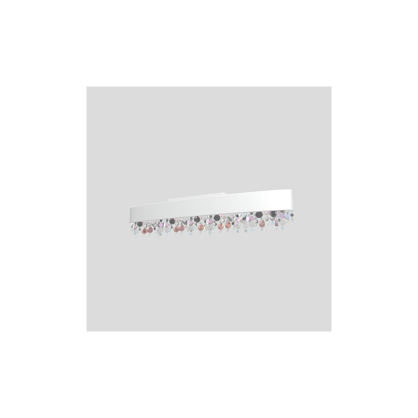 Ola PL6 OV 160 LED Large Oval Ceiling Light with Colored Glass