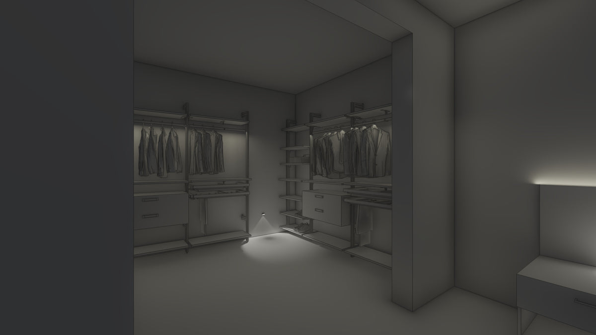 Illuminated closet rod