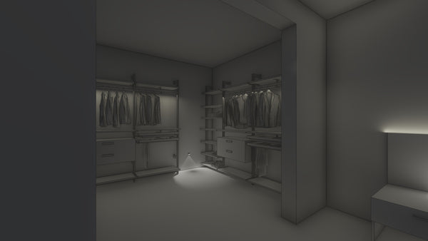 Illuminated closet rod