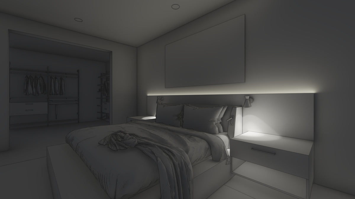 Master bedroom   bedside reading