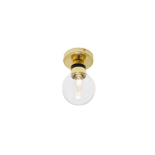 Ayr 12cm Small Globe Flush Bathroom Ceiling Light IP65