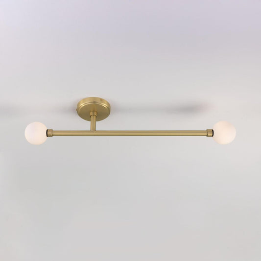 Gunning Double Globe Slim Bathroom Ceiling Light
