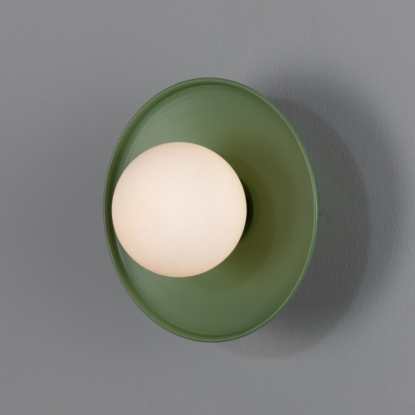 Aosta Brass Disc Bathroom Wall Light